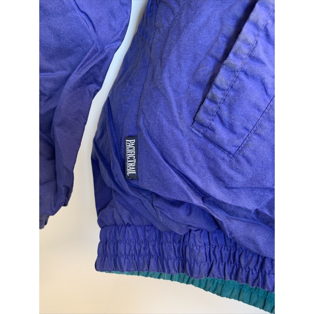 Vintage Pacific Trail Jacket Men's‎ Medium Coat Regular Rain Hiking Purple Green - Picture 9 of 13